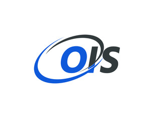 OIS letter creative modern elegant swoosh logo design