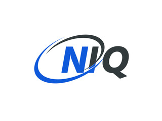 NIQ letter creative modern elegant swoosh logo design
