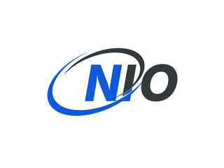 NIO letter creative modern elegant swoosh logo design