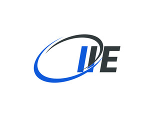 IIE letter creative modern elegant swoosh logo design