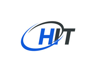 HIT letter creative modern elegant swoosh logo design