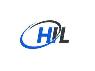 HIL letter creative modern elegant swoosh logo design