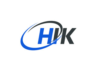 HIK letter creative modern elegant swoosh logo design