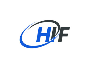 HIF letter creative modern elegant swoosh logo design