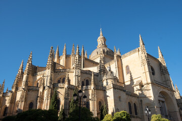 Fototapeta na wymiar head of the cathedral of Segovia, spain