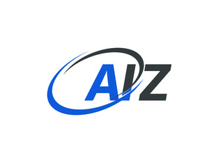 AIZ letter creative modern elegant swoosh logo design