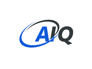 AIQ letter creative modern elegant swoosh logo design
