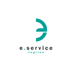 Abstract Initial Letter E Business Logo Design vector 