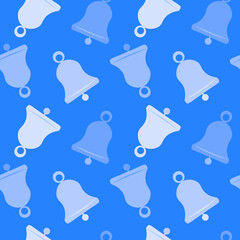 Illustration A seamless pattern on a square background - a bell. Design element