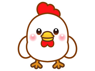 かわいいニワトリのイラスト素材＿ベクター