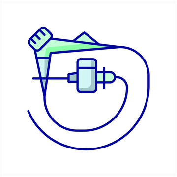 Rectoscope with biopsy channel, color icon