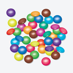 vector background of colorful candies