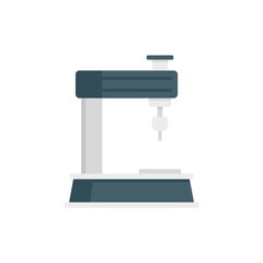 Industry milling machine icon flat isolated vector