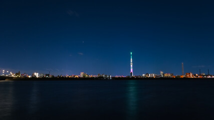 東京スカイツリー 特別ライティング（鬼滅の刃、竈門禰豆子カラー...