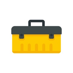 Car tool box icon flat isolated vector