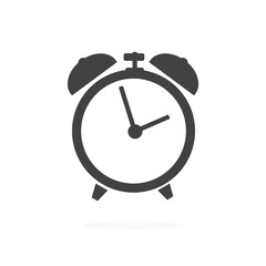 Alarm Clock Icon Silhouette Vector Illustration