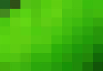 Vector green background. Geometric texture from green squares. A backing of mosaic squares. Abstract green backdrop, space for your design or text. Vector illustration
