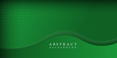 Green abstract background with geometric shapes gradient color for presentation design. suitable for modern company