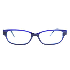Fototapeta premium frames of glasses in blue on a white background. Eyeglasses in blue frames.