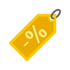 Sale price tag icon flat isolated vector