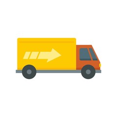 Delivery truck icon flat isolated vector