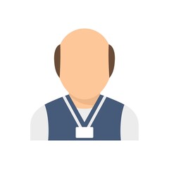 Shop seller icon flat isolated vector