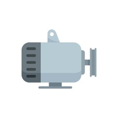Car generator icon flat isolated vector