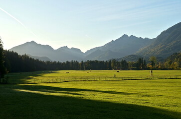 scenic valley in the bavarian alps