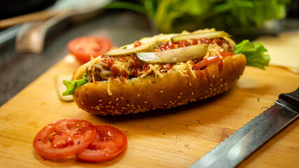 homemade hot dog