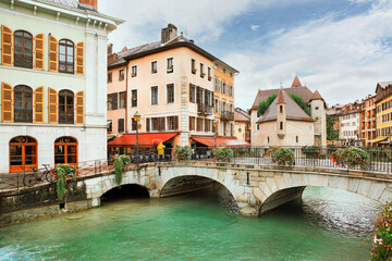 streets of the city of Annecy, France