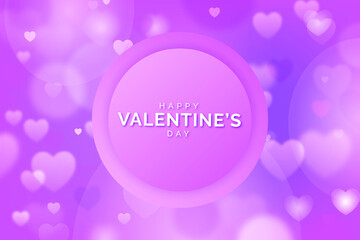 Pink Blurred Valentines Day Background