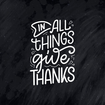 Hand drawn lettering quote about Gratitude. Cool phrase for print and poster design. Inspirational slogan. Vector