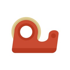 Scotch tape icon flat isolated vector