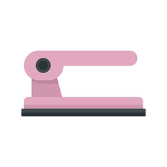 Hole punch stapler icon flat isolated vector