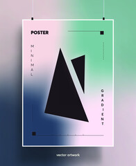 Poster covers with color vibrant gradient background. Trendy modern design. Vector templates for placards, banners, flyers, presentations and reports. Vector illustration. Eps10