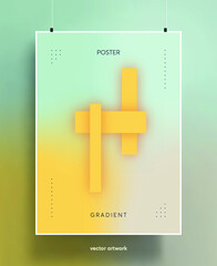 Poster covers with color vibrant gradient background. Trendy modern design. Vector templates for placards, banners, flyers, presentations and reports. Vector illustration. Eps10