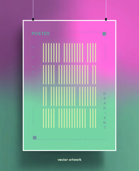 Poster covers with color vibrant gradient background. Trendy modern design. Vector templates for placards, banners, flyers, presentations and reports. Vector illustration. Eps10