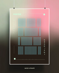 Poster covers with color vibrant gradient background. Trendy modern design. Vector templates for placards, banners, flyers, presentations and reports. Vector illustration. Eps10