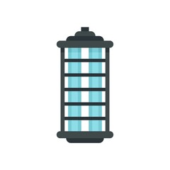 Insect hunt lamp icon flat isolated vector