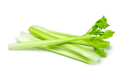 Fototapeta premium Fresh celery isolated on white background. Cooking ingredients.