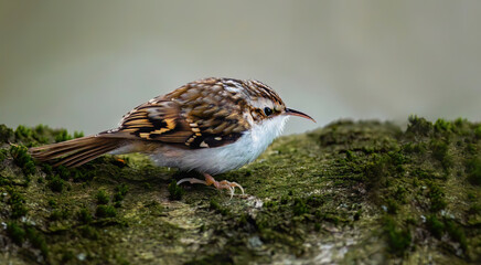 Short-toed Treecreeper - Certhia brachydactyla the slider climbs a tree in search of food.
