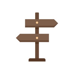 Sign board icon flat isolated vector