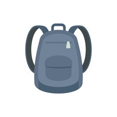 Obraz premium Immigrant backpack icon flat isolated vector