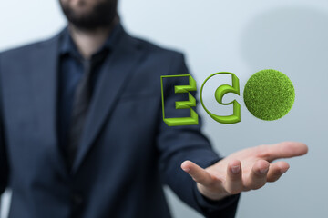 Eco inscription word on the background