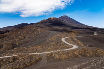 Road to the top of Mount Etna, Sicily