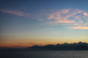 sunset over the sea