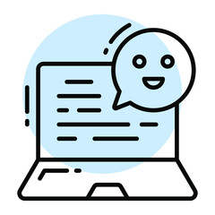 Online Testimonials icon, Survey and Feedback, modern vector illustration 