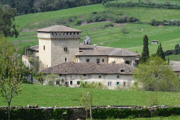 Fototapeta premium Monumental complex of Quejana in the Ayala Valley