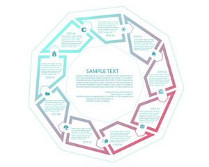 Abstract infographic template for business design	
