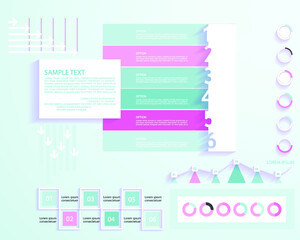 Flat business infographic template, vector illustration